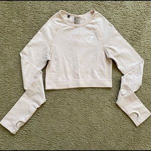 Cropped Gymshark Long-Sleeve Workout Top